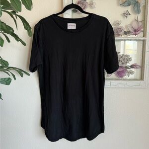 On The Byas Black Crewneck Tee with Neck Label